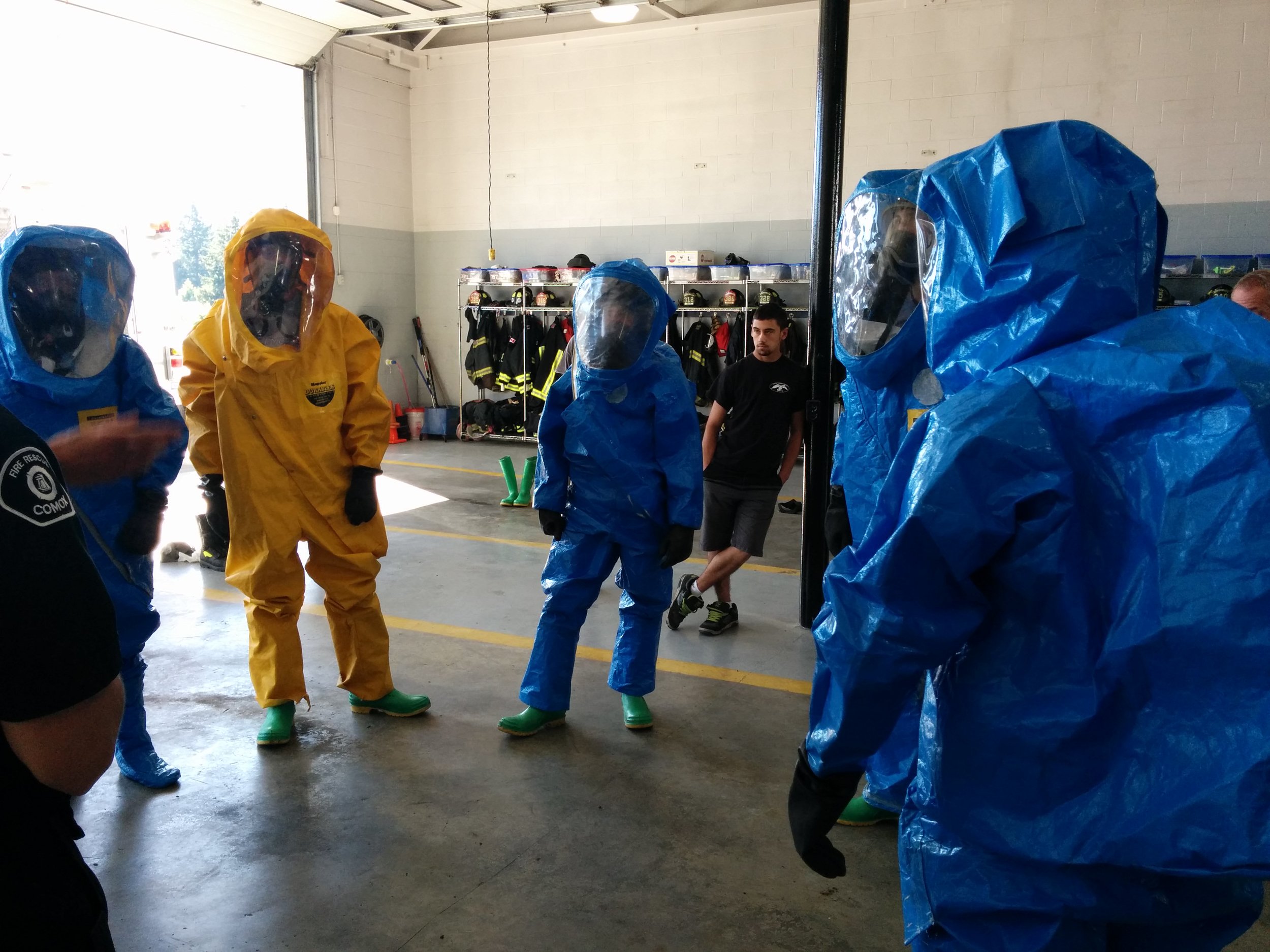 Adjusting to HAZMAT suits