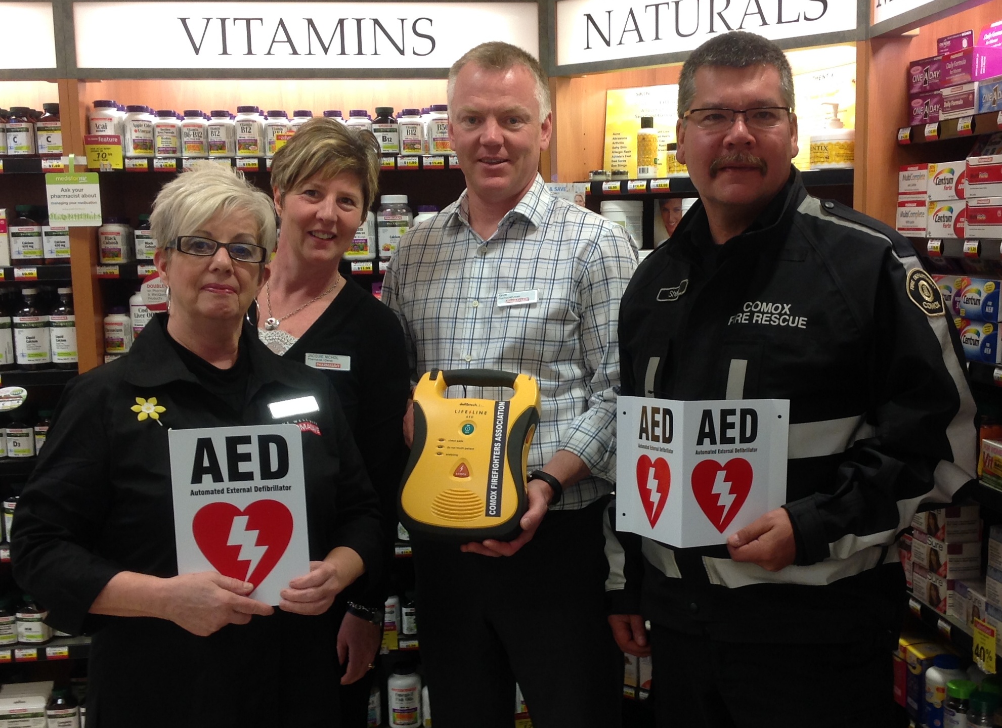 Our cost-sharing AED program helps businesses like Pharmasave purchase AEDs
