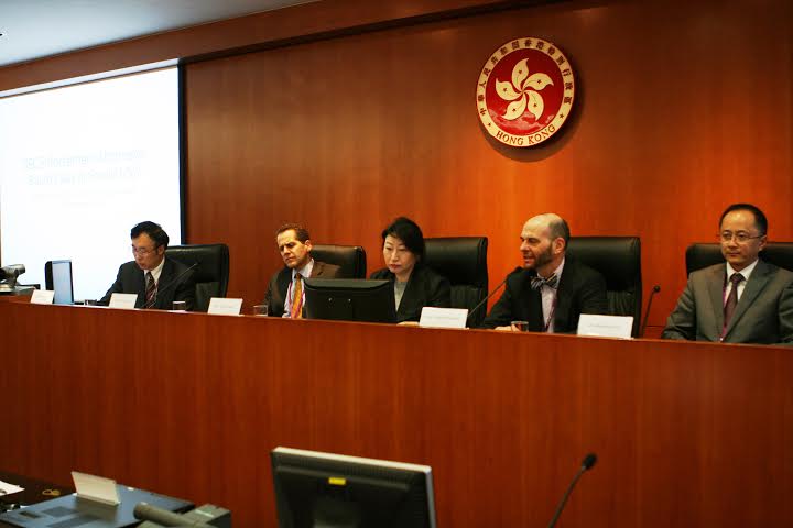  Adam Pritchard (Michigan Law School) presents his paper "Securities Law and its Enforcers" to the "General Issues of Legal Enforcement (2)" panel&nbsp;as Zhang Xianchu (University of Hong Kong Law Faculty), Michael Barr (Michigan Law School and form