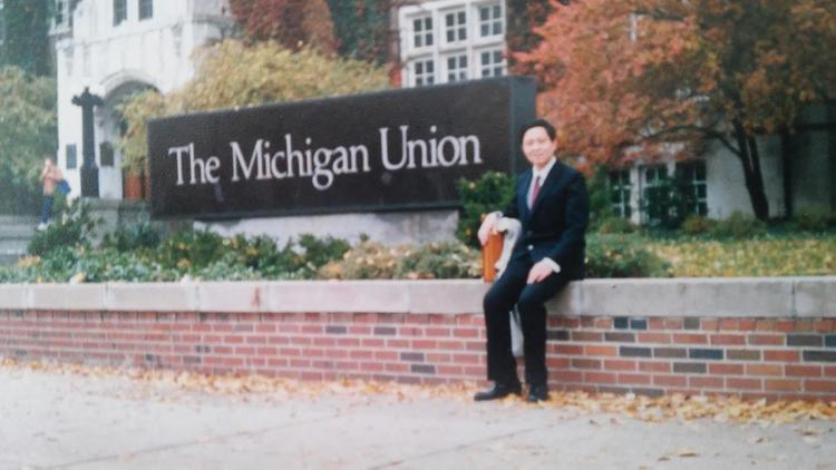 The first time Chen Laoshi visited the University of Michigan, 1987