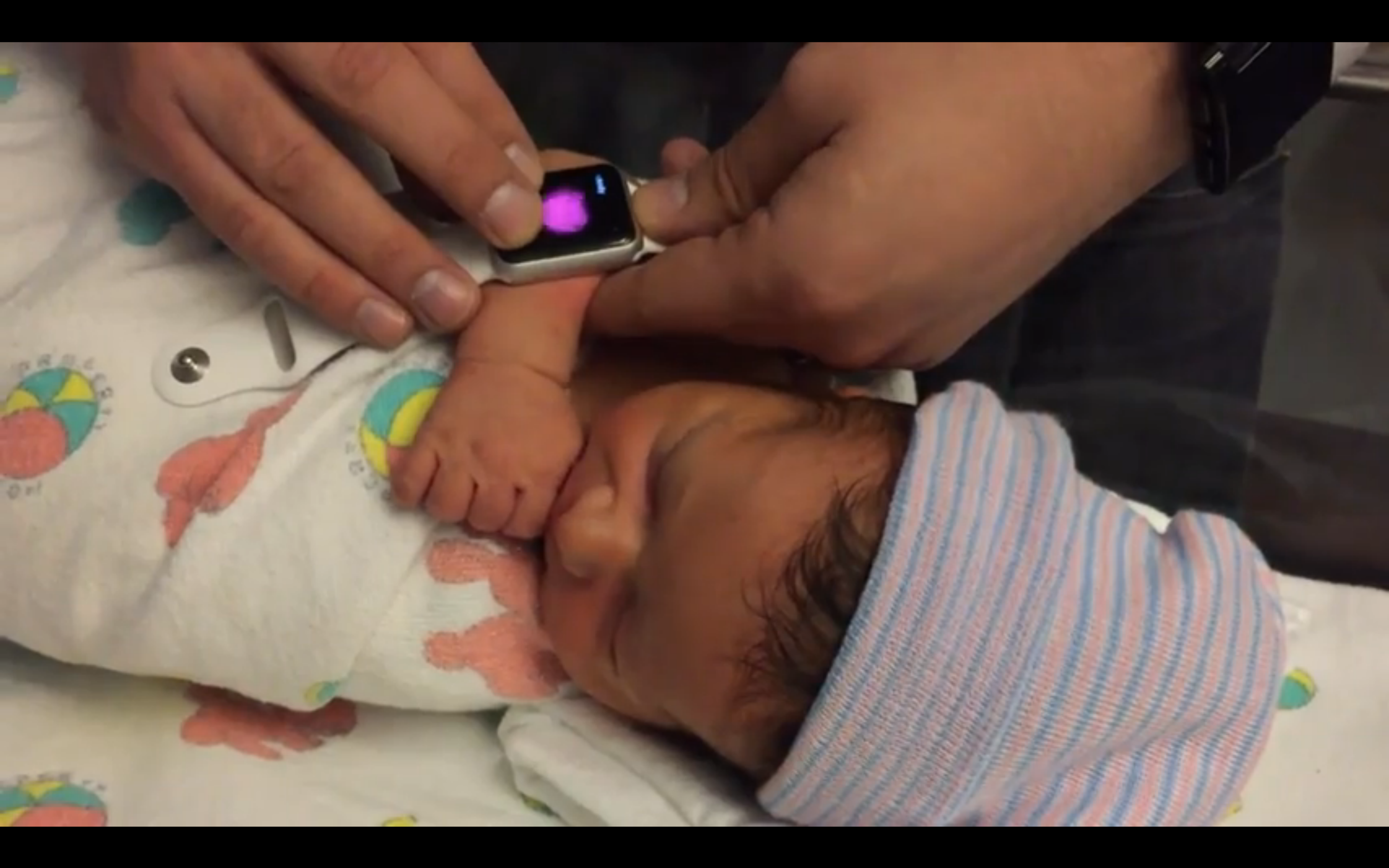 Apple Watch Used To Share Newborn Baby's Heartbeat
