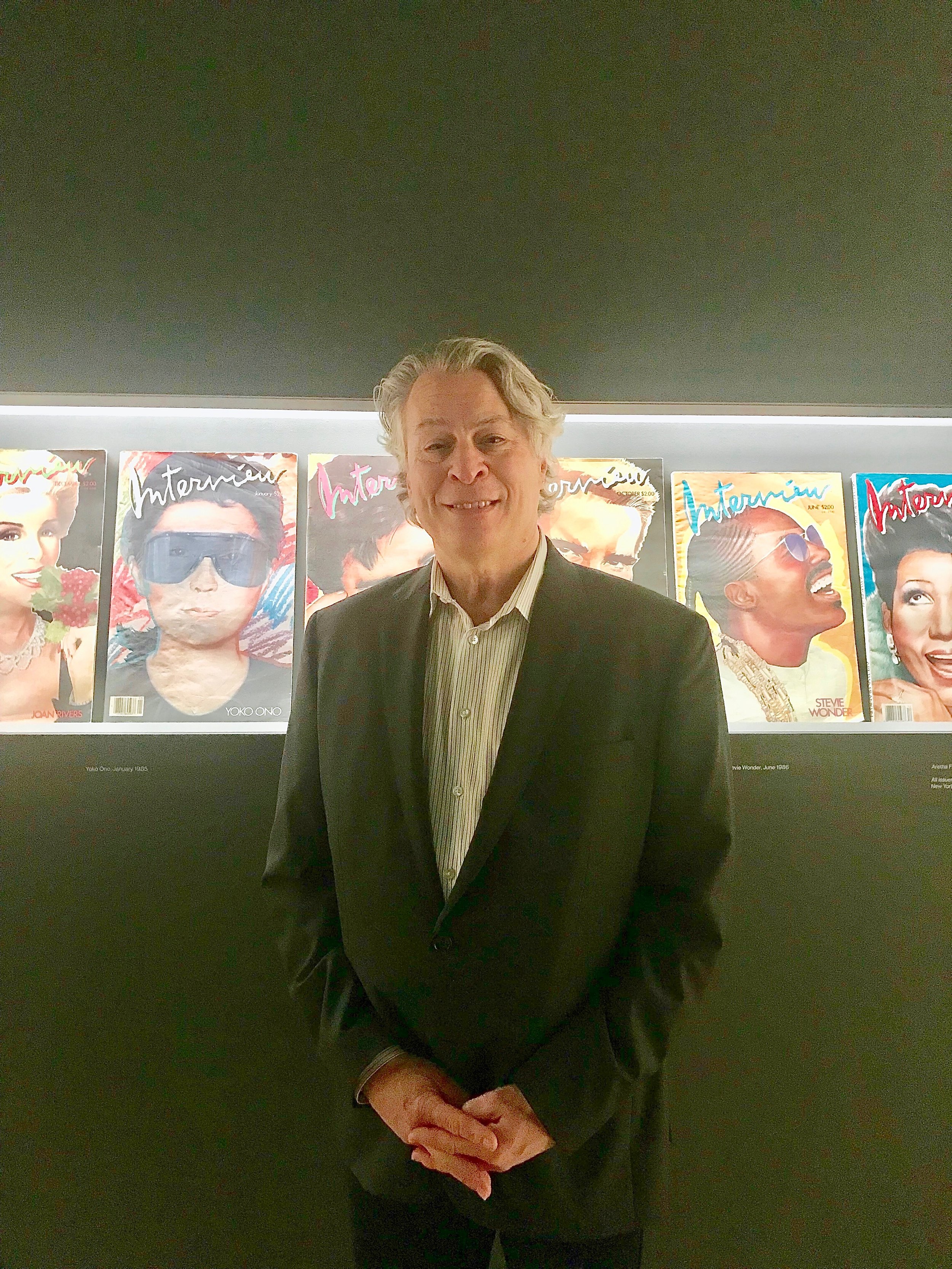  Interview Magazine installation at opening of Warhol exhibit at Whitney, November of 2018, with two of his covers (Yoko Ono, Stevie Wonder).  