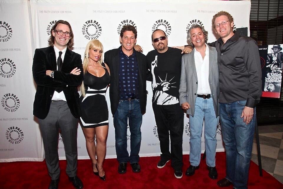 At Paley Cntr for Media for Planet Rock: (l to r) Richard Lowe, Coco Austin, Brad Abrahamson, Ice-T, Martin, Stephen Mintz