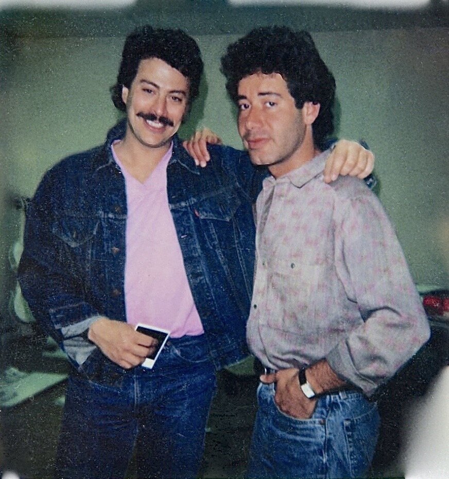 With producer Simon Fields, Limelight Productions, LA, 1983