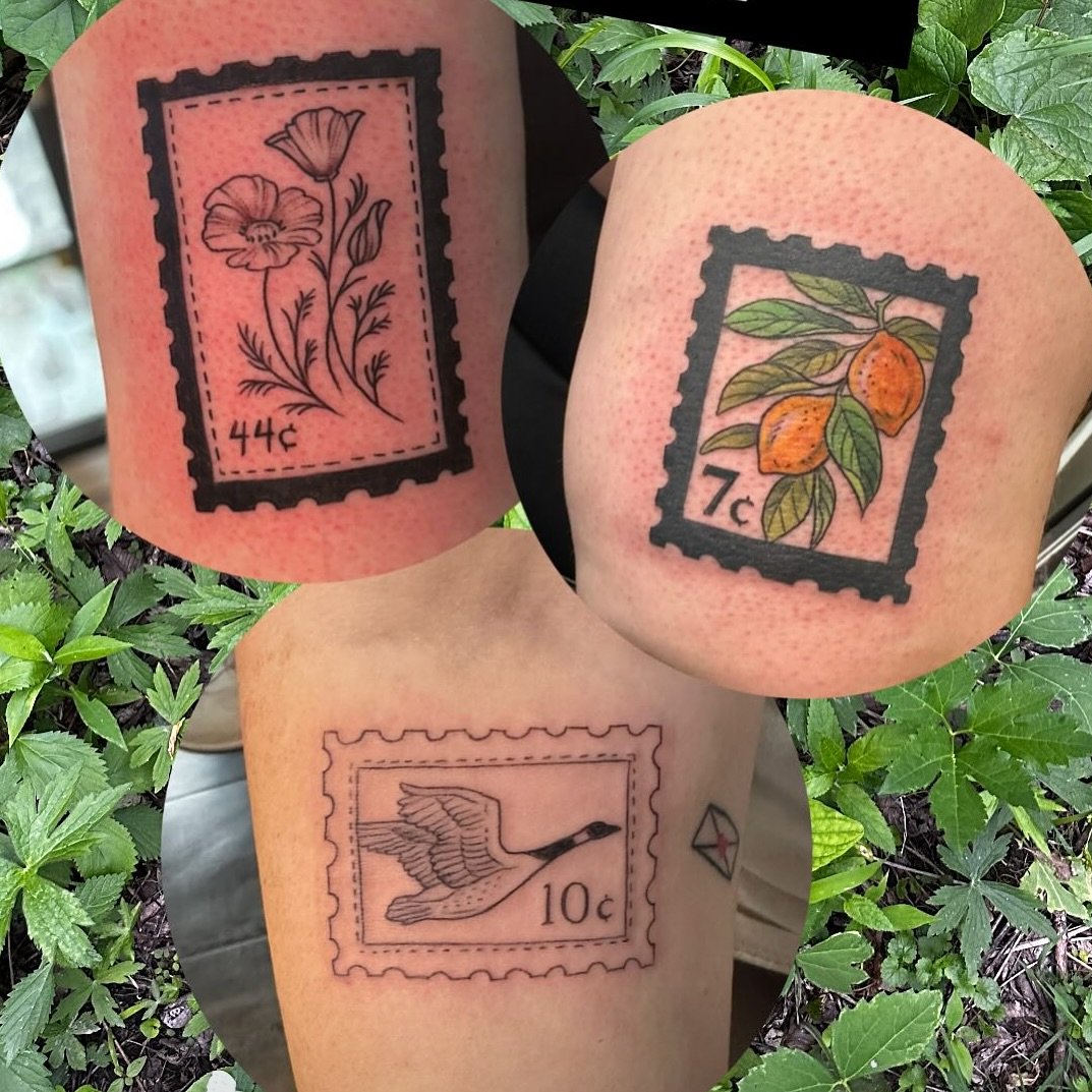 I got to tattoo a few stamps over the last few weeks and thought they were adorable so I&rsquo;ll share them with you! Thanks Maggie, Camdon and Kristen!💌
.
#mntattooers #mntattooartist #mntattoo #minneapolistattooartist #minneapolistattooer #minnea