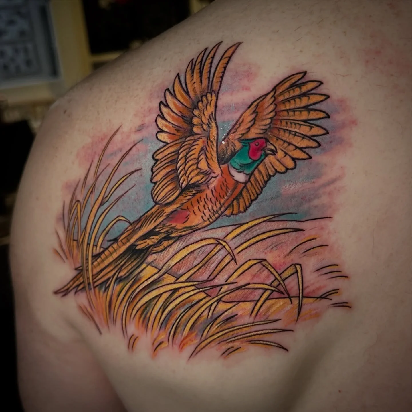 Thanks, Kevin, for working with me on this awesome pheasant tattoo!
.
#mntattooartist #mntattooers #midwesttattooartist