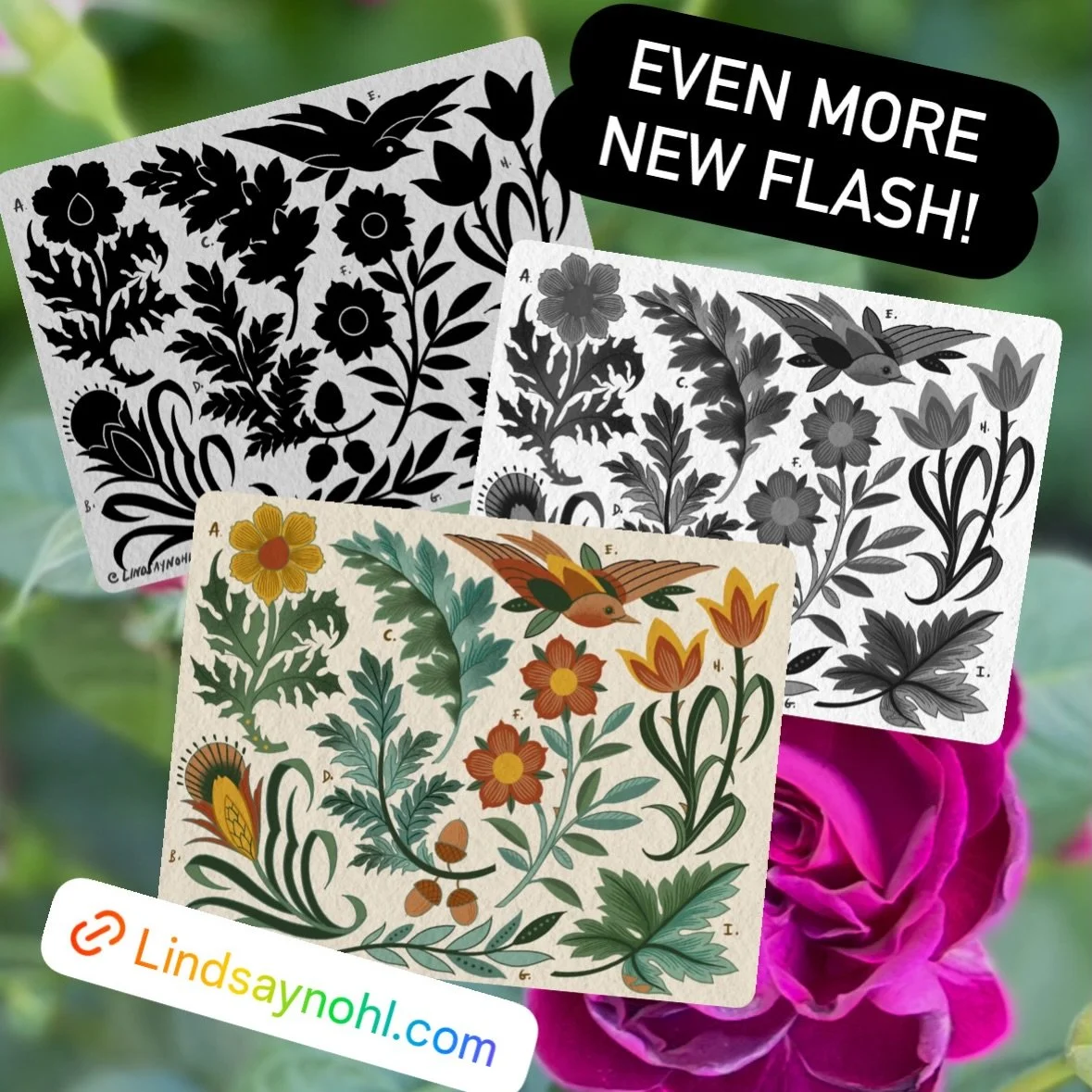 I made this group for flash in response to the gorgeous work of William Morris and the Arts and Crafts movement! The icons are of the season, of course, but are classic shapes and silhouettes inspired by some of my favorite textiles! I decided these 