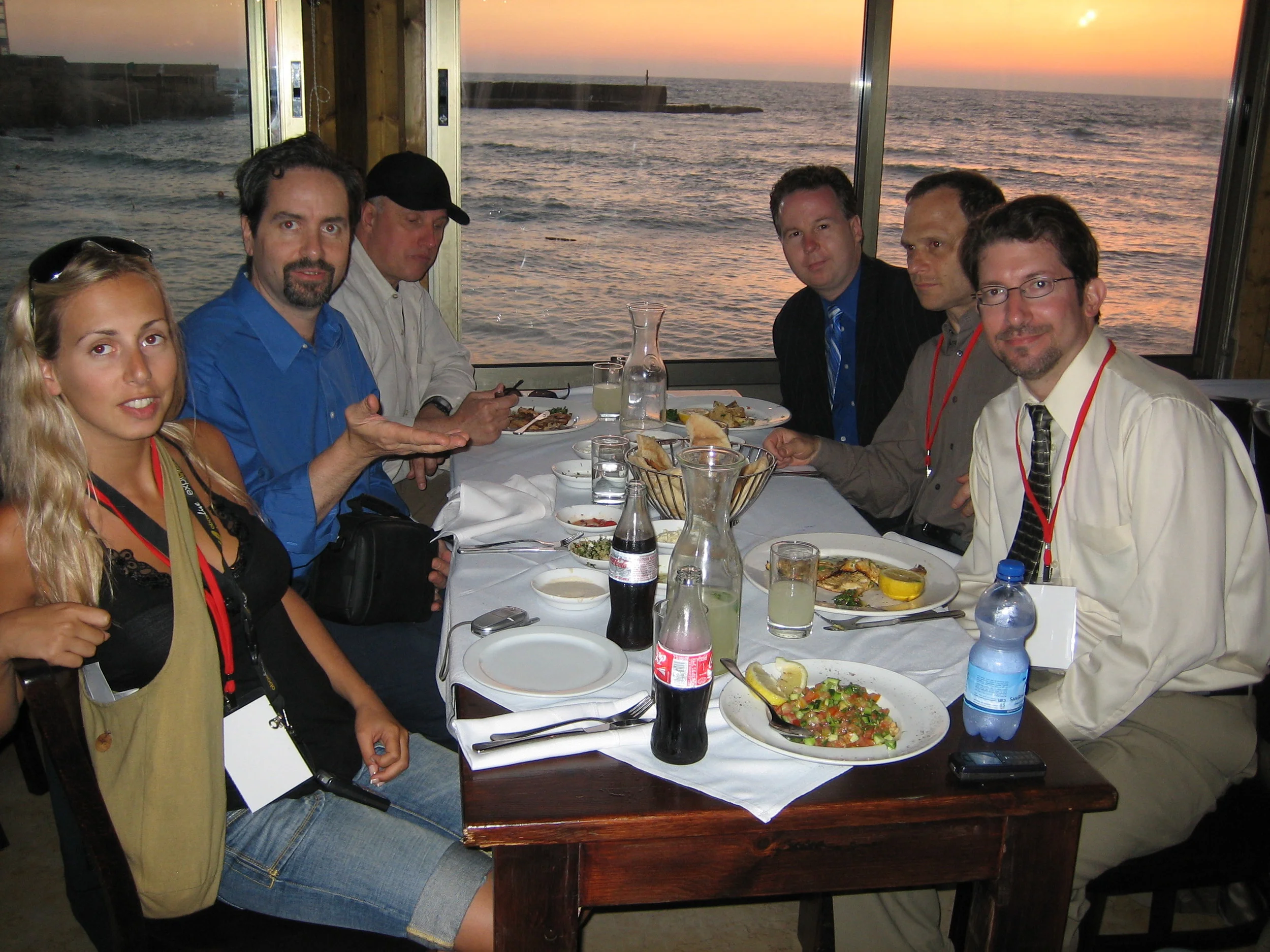 With Joe Cohn, Harry Allen, Chuck Riggs, Joel Forbes, and Inbal Dekel in Caesarea, Israel.