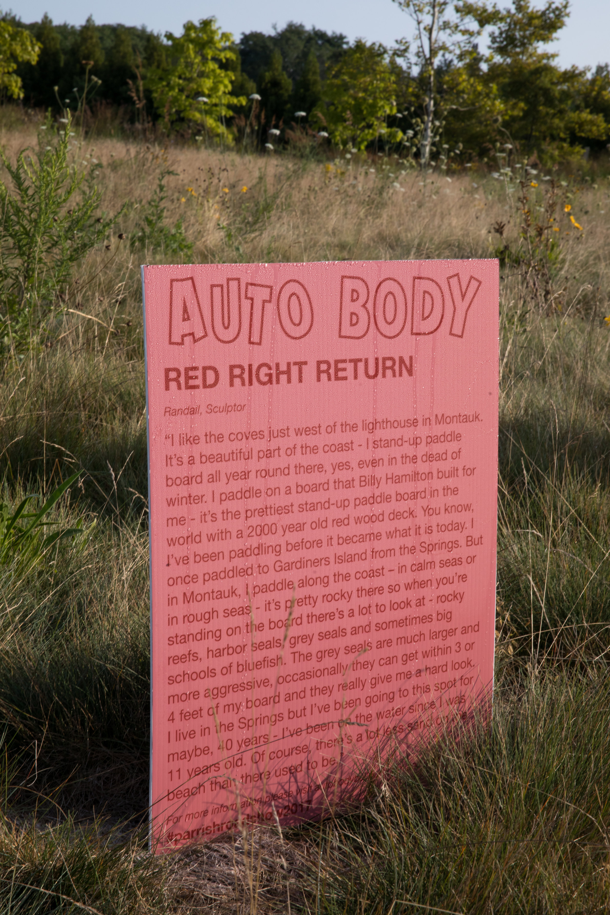   Red Right Return,&nbsp; 2017 ,  Auto Body. &nbsp; &nbsp;Photo by Jenny Gorman 