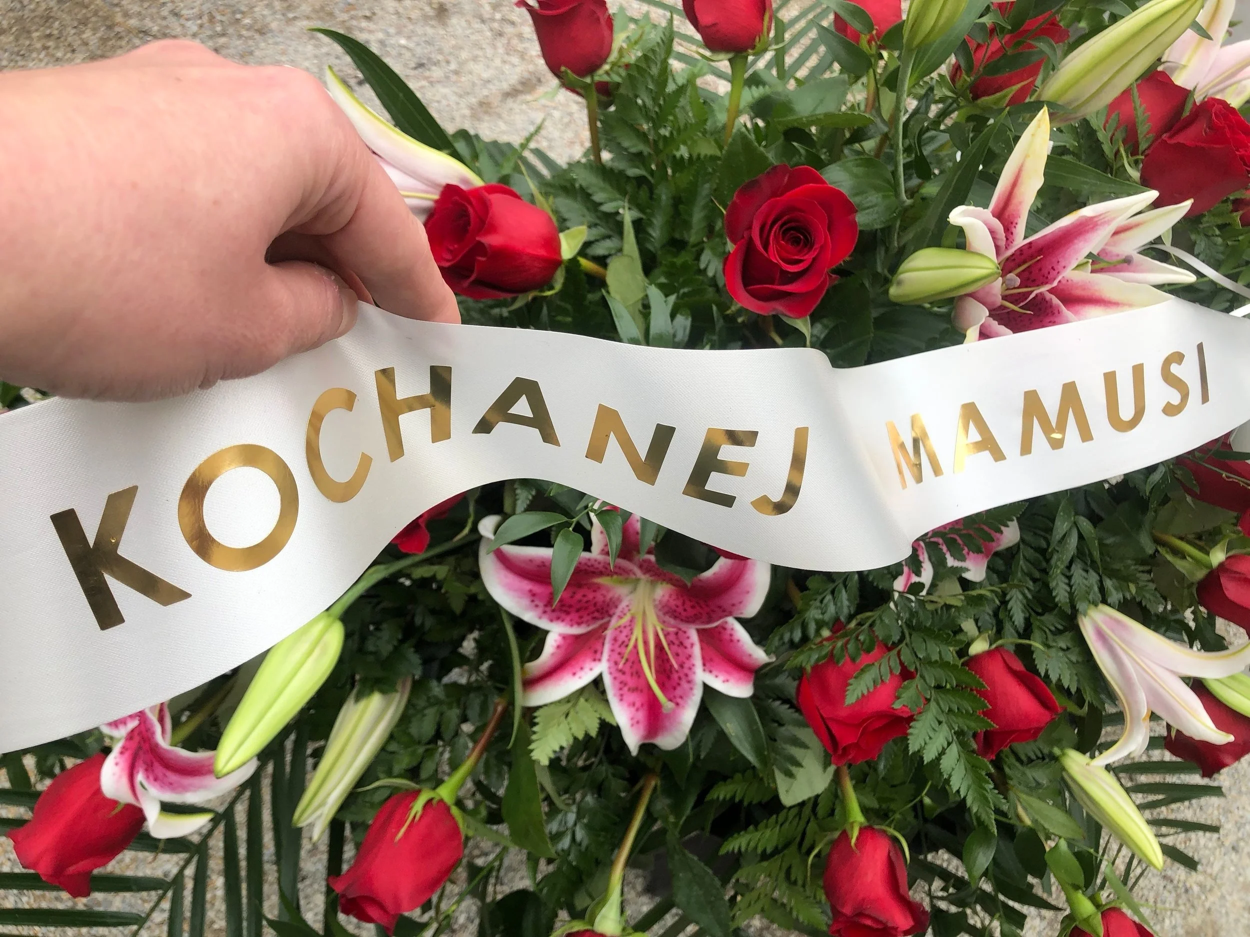 Funeral Ribbon in Polish