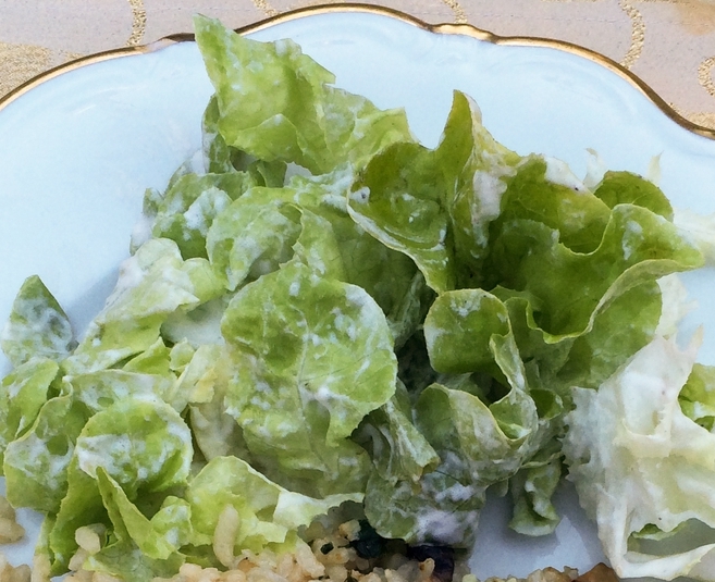 Greens with Quick Cream Dressing