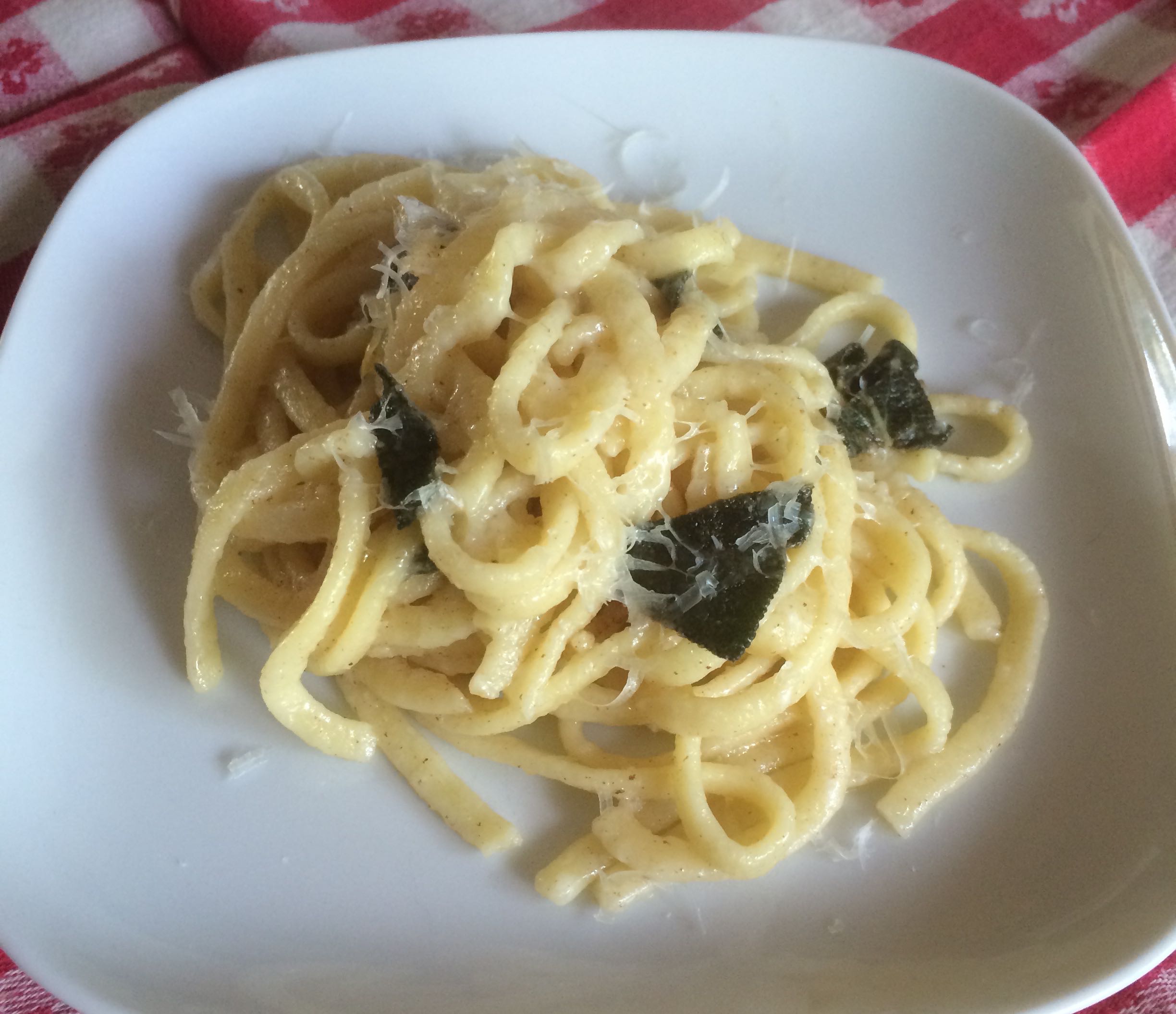 Fettuccini with Butter & Sage Sauce