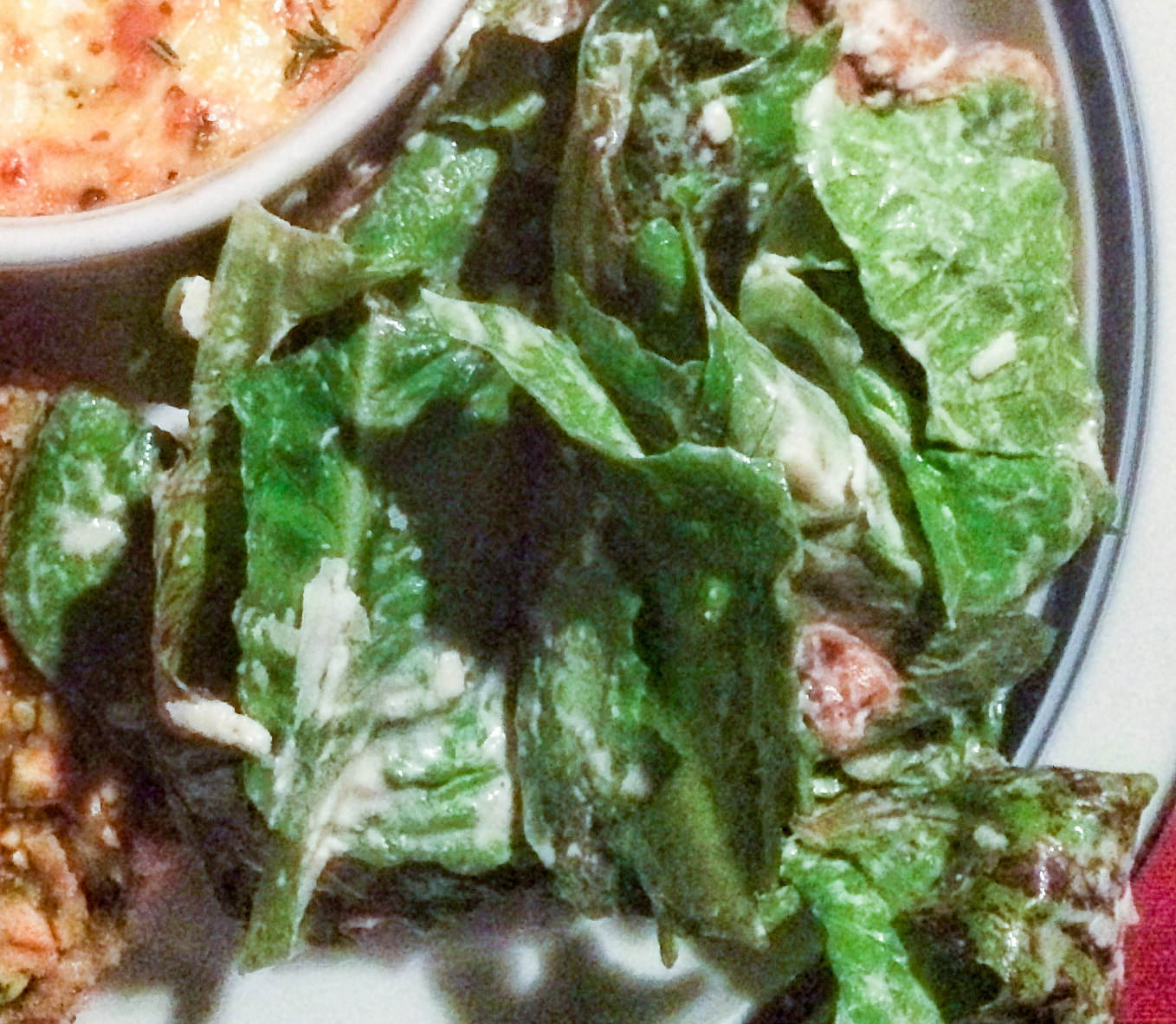 Vegan Caesar Salad with Chickpea Croutons
