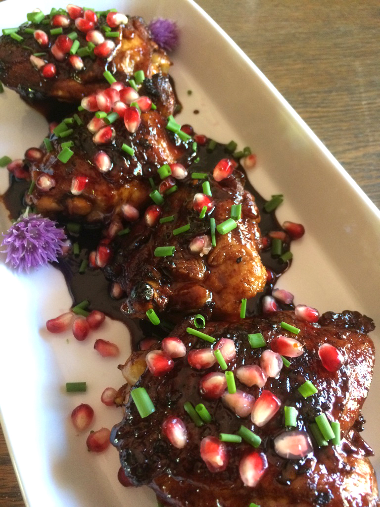 Braised Chicken with Pomegranate Molasses