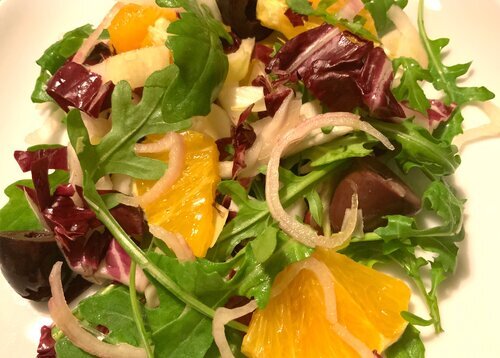 Tricolore Salad with Oranges