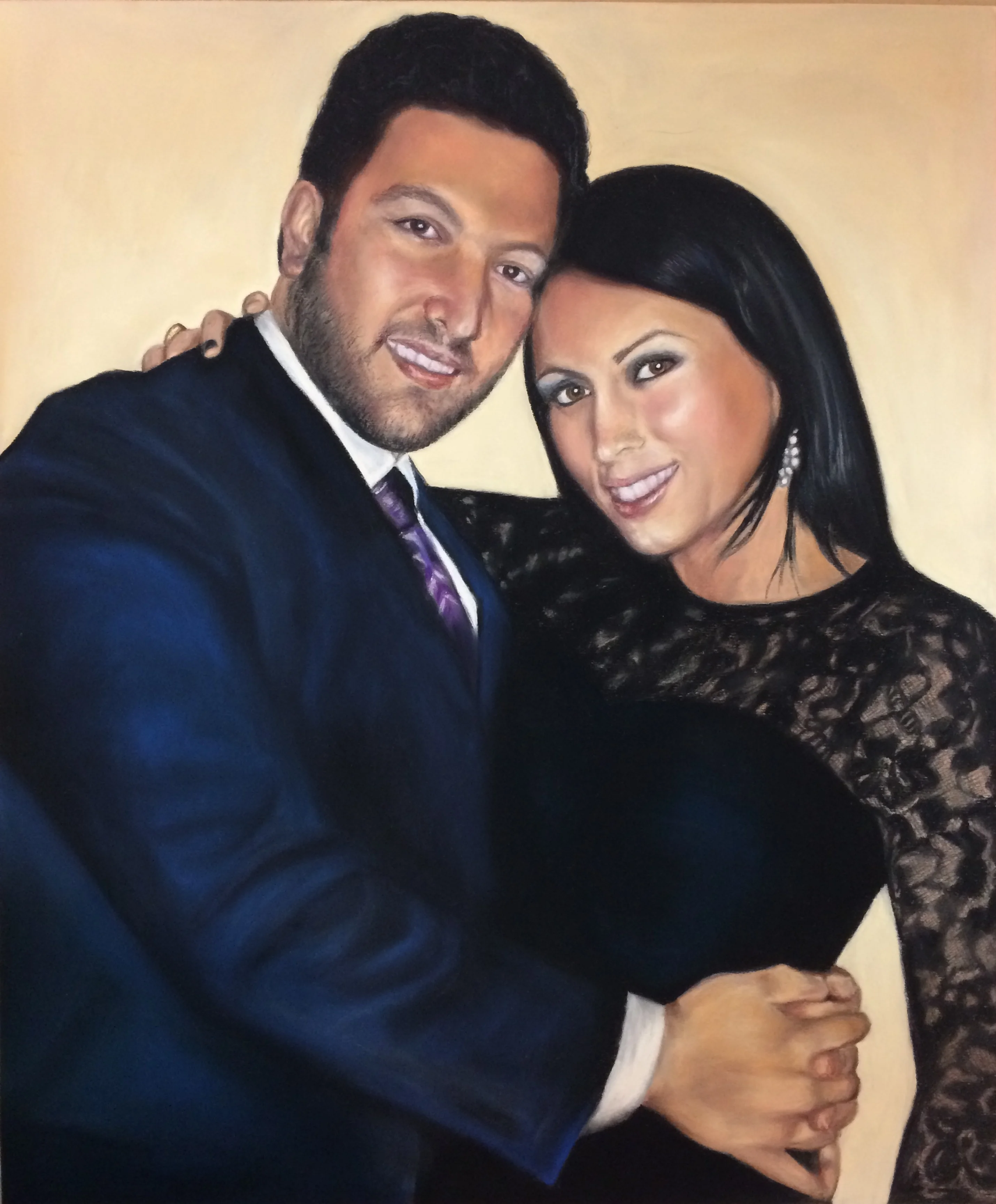 Untitled Engagement Present Pastel on Paper