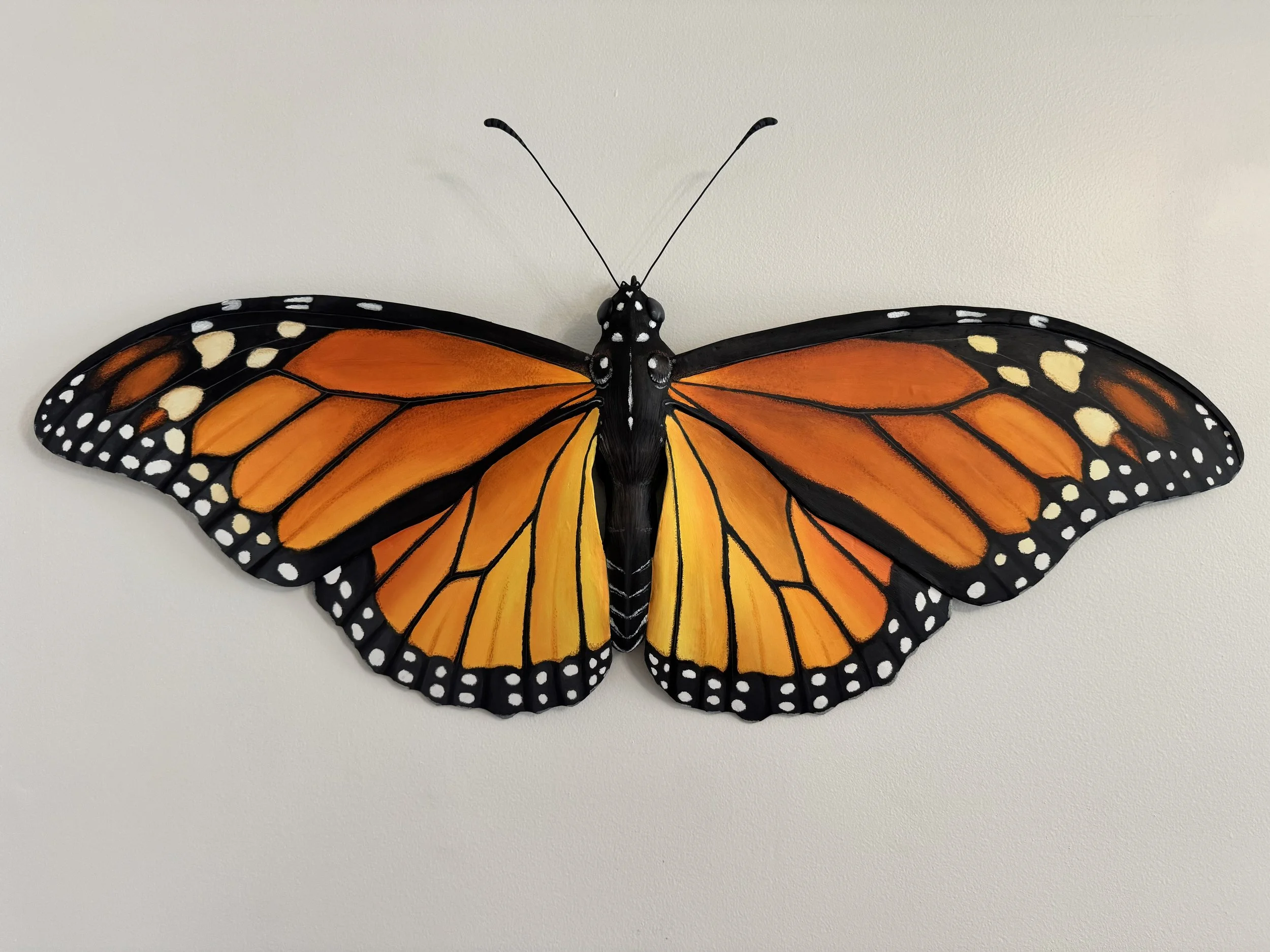 Monarch Butterfly, Paper  Mâché and Cardboard 