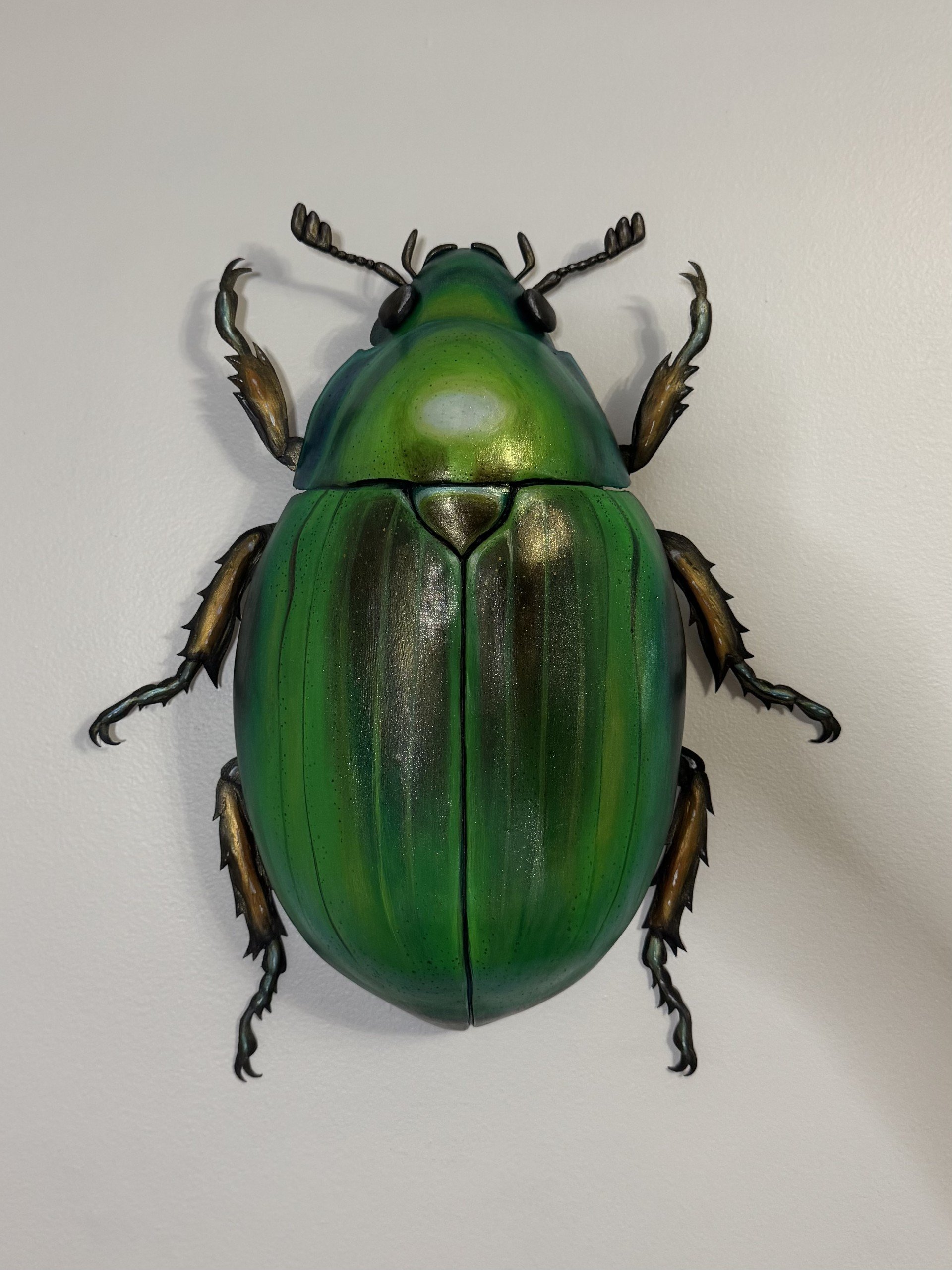 Jewel Scarab Beetle, Paper Mâché and Cardboard 