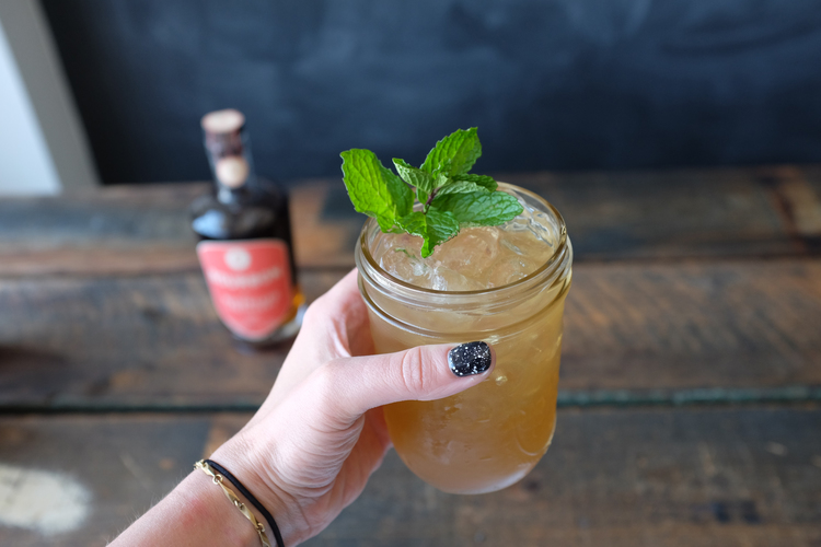 BOURBON PUNCH {$7} Ingredients: Watershed Bourbon | Old City Soda Grapefruit Soda | Bitters | Pepperment syrup | Sprig of mint