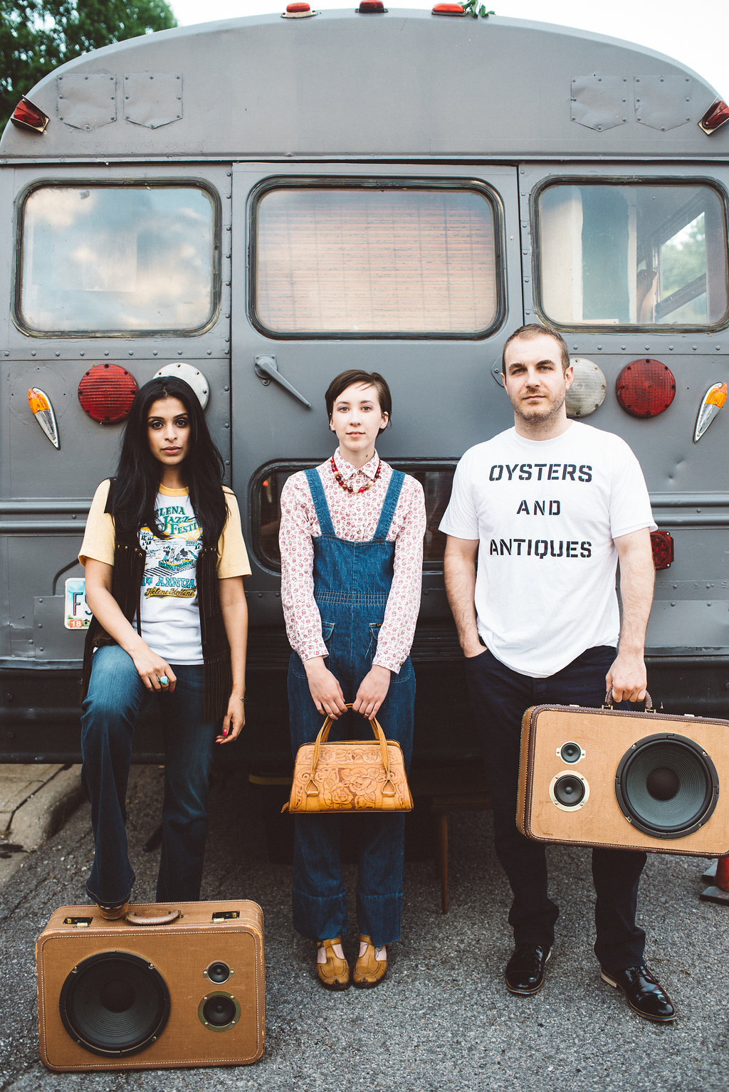Our Sunday Market Oysters and Antiques tees. SPEC: Unisex American Apparel Poly-Cotton T-Shirt with Traditional Ink.