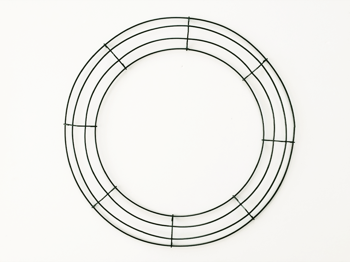 16" Wire Wreath Form from Pat Catan's. 