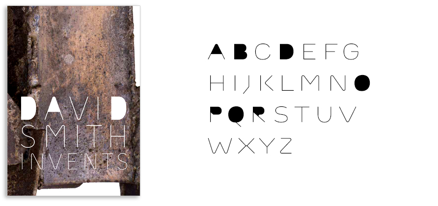 The typeface Outliner was used on the cover to recall shapes in Smith’s welded metal work.