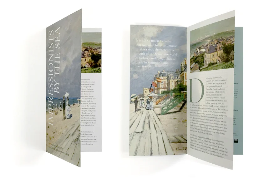 Gallery brochure for The Phillips Collection’s “Impressionists By The Sea” exhibition
