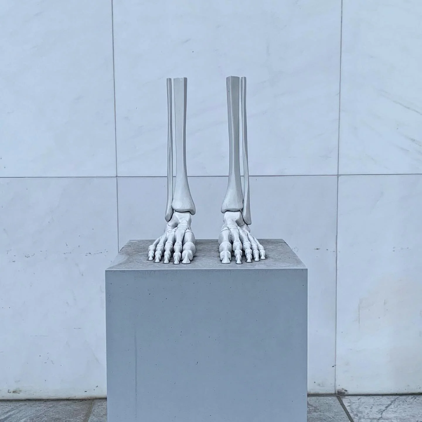 &ldquo;the foot feels the foot when it feels ground&rdquo;

I have been puzzling over this phrase for nearly a decade.

Last week, when I saw this sculpture paused halfway through installation at work, I couldn&rsquo;t help but come back to Buddha&rs