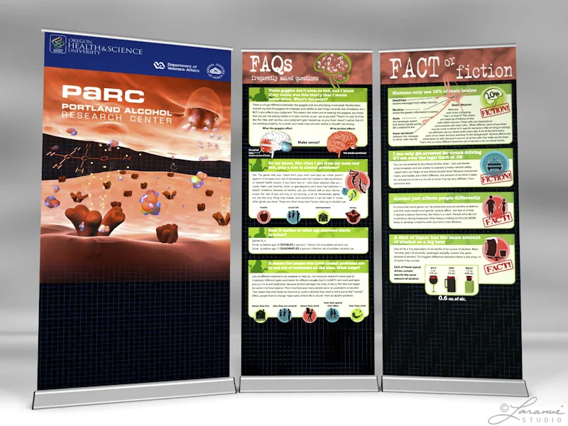 Portland Alcohol Research Center Bannerstand Graphic Identity