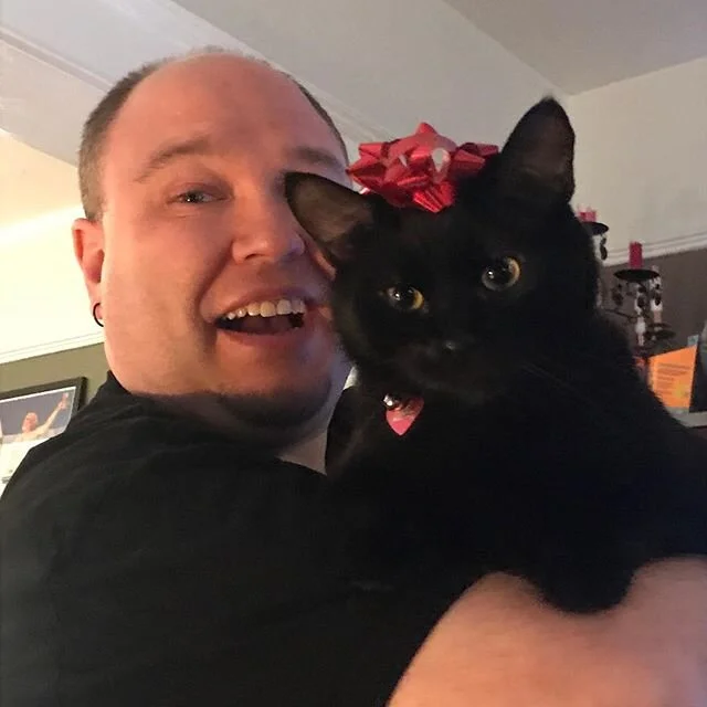 Merry Christmas Winston! You are a Christmas kitty! #catsofinstagram #cats_of_instagram #blackcats #blackcatsofinstagram