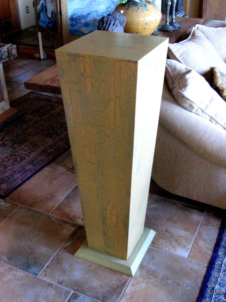 "Olive-Mesa Crackle Finish" Large Plinth SOLD