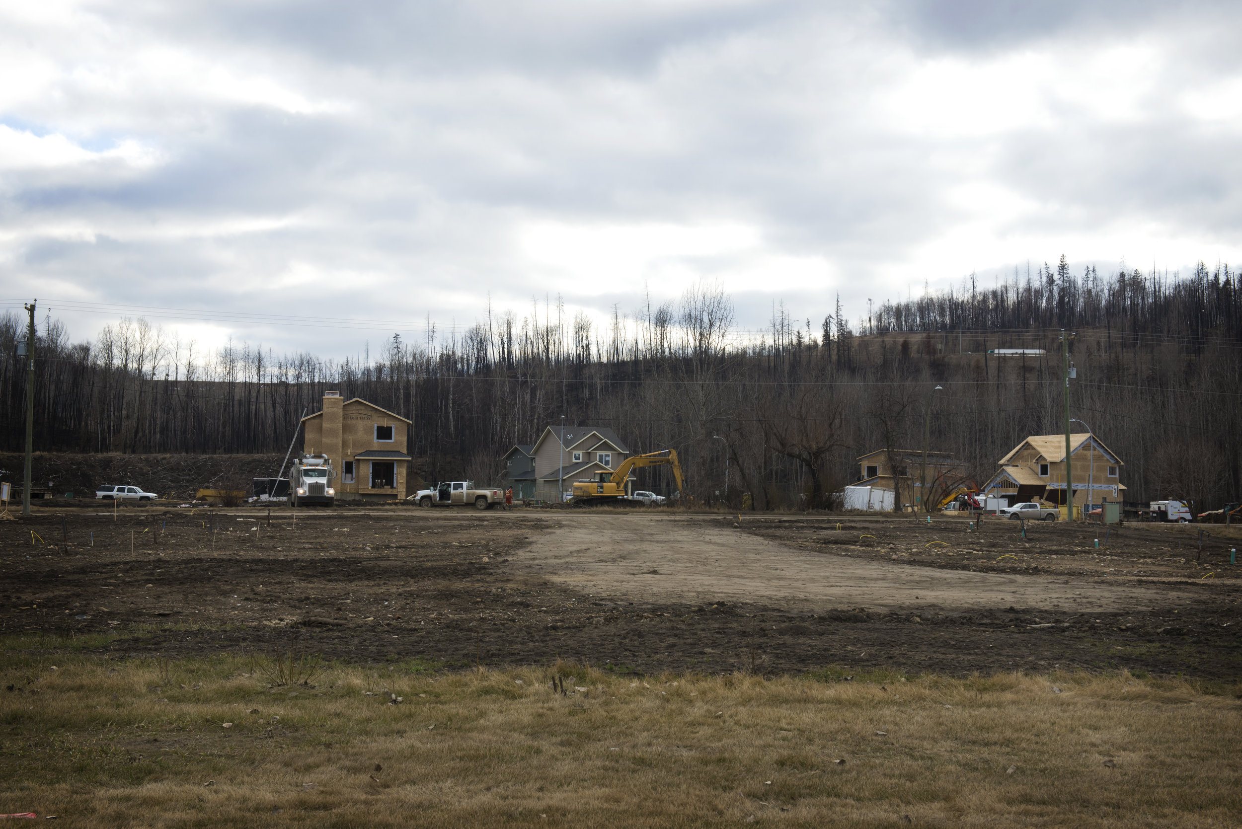 The Hanifan’s former neighbourhood of Waterways was completely flattened by the fires, but construction is underway to build new homes. 