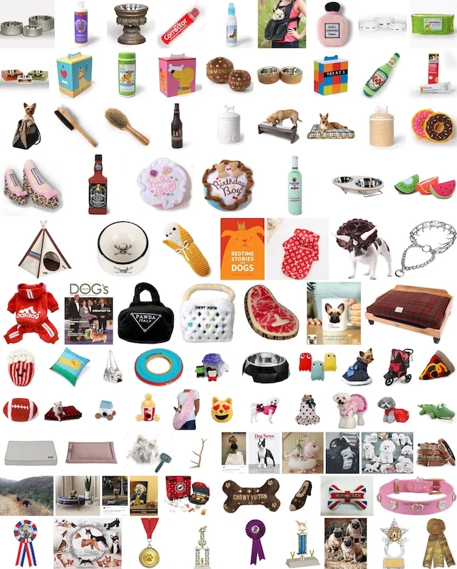 One of the many mood boards I created to find the right objects for the set-ups