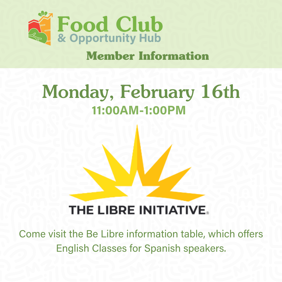 Information Table: Be Libre — Community Action House