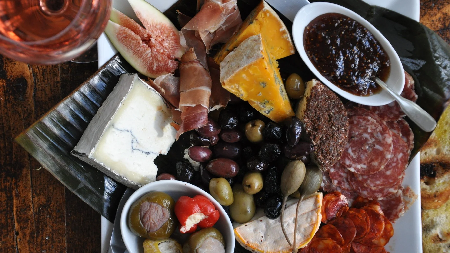 Charcuterie. Meat and cheese board