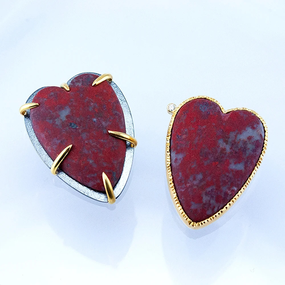Cuprite Heart Pins