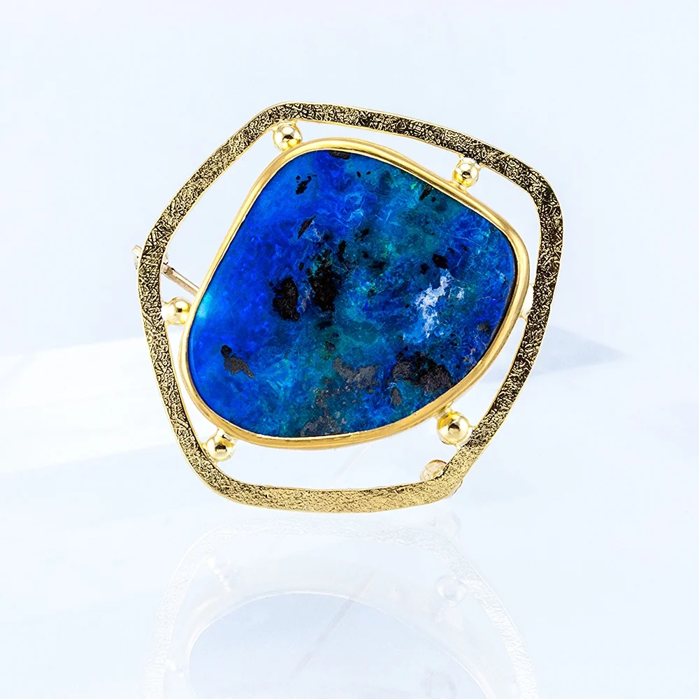 "Ocean" Boulder Opal Brooch