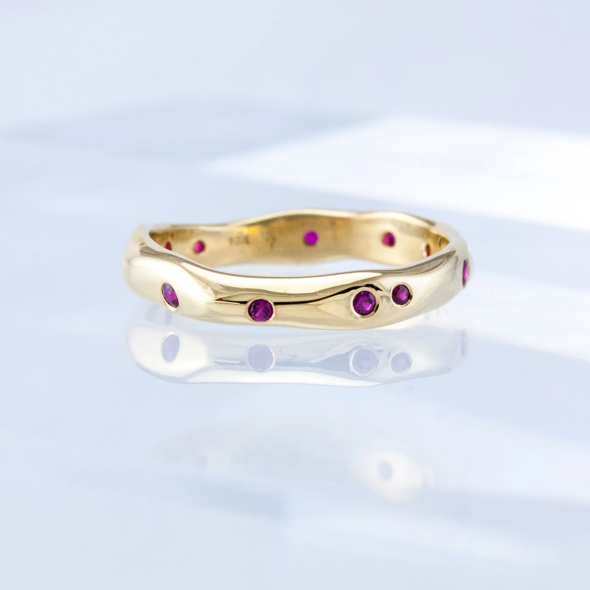 Driftwood Ring with Rubies