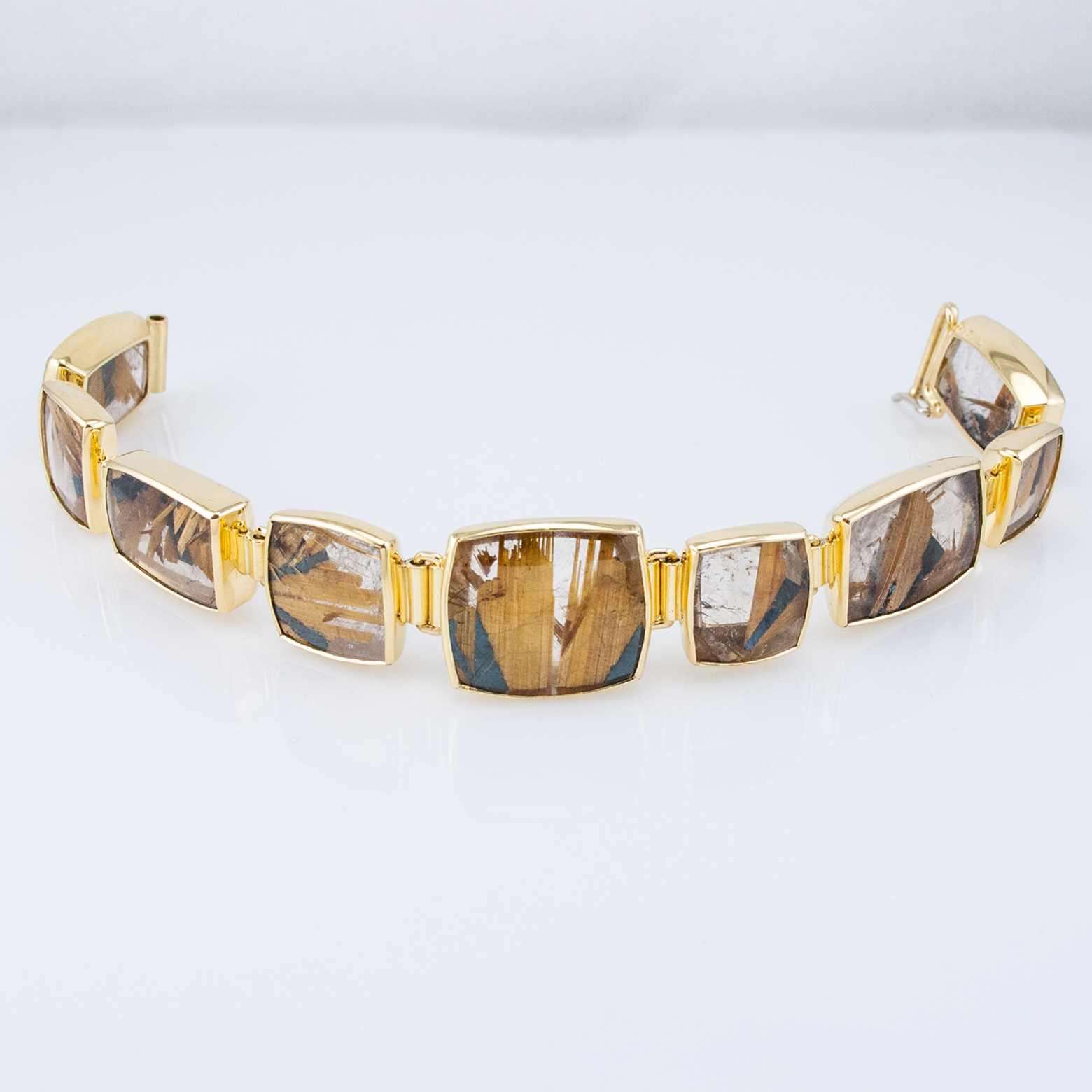Rutilated Quartz Link Bracelet