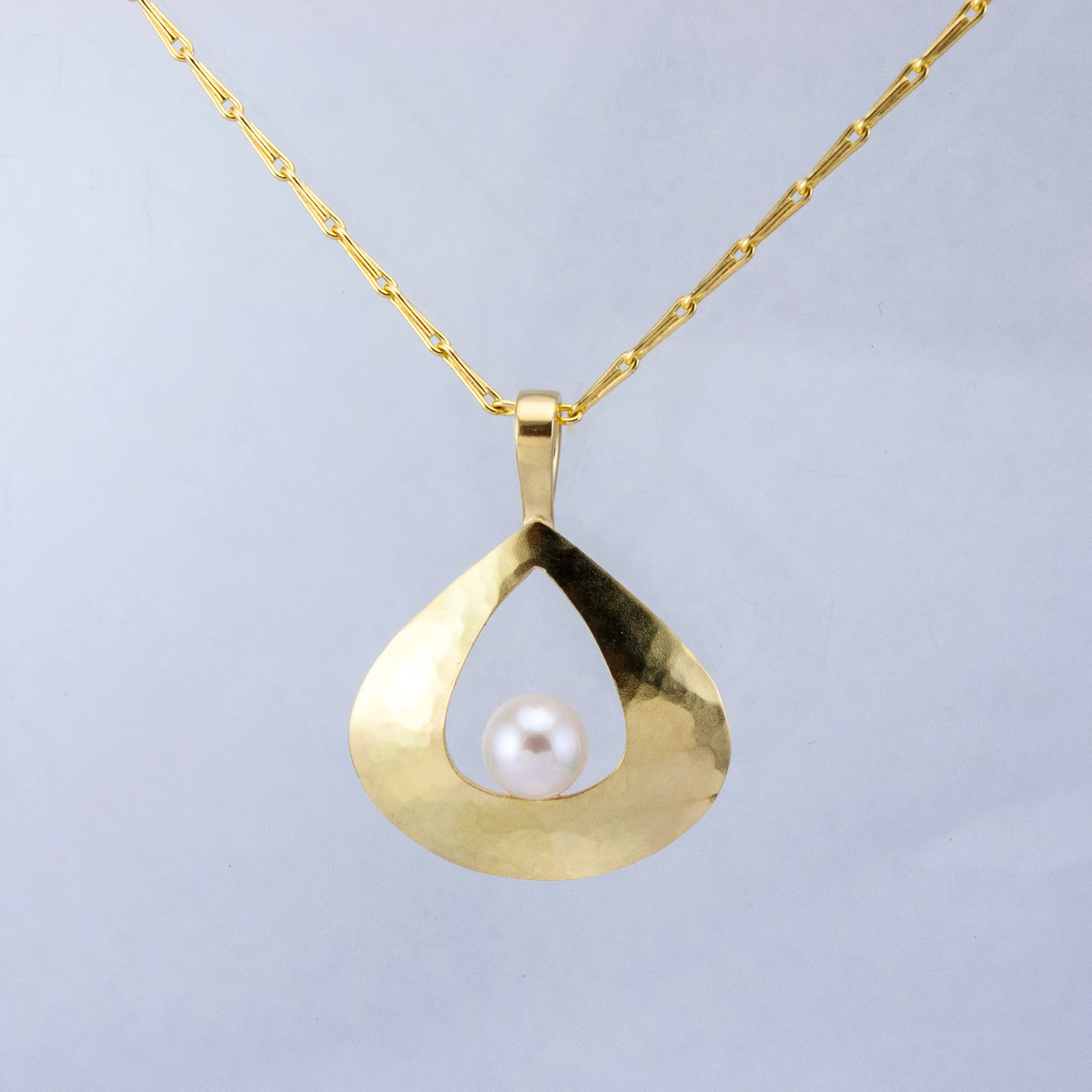 Luna Pear Pendant with Akoya Pearl