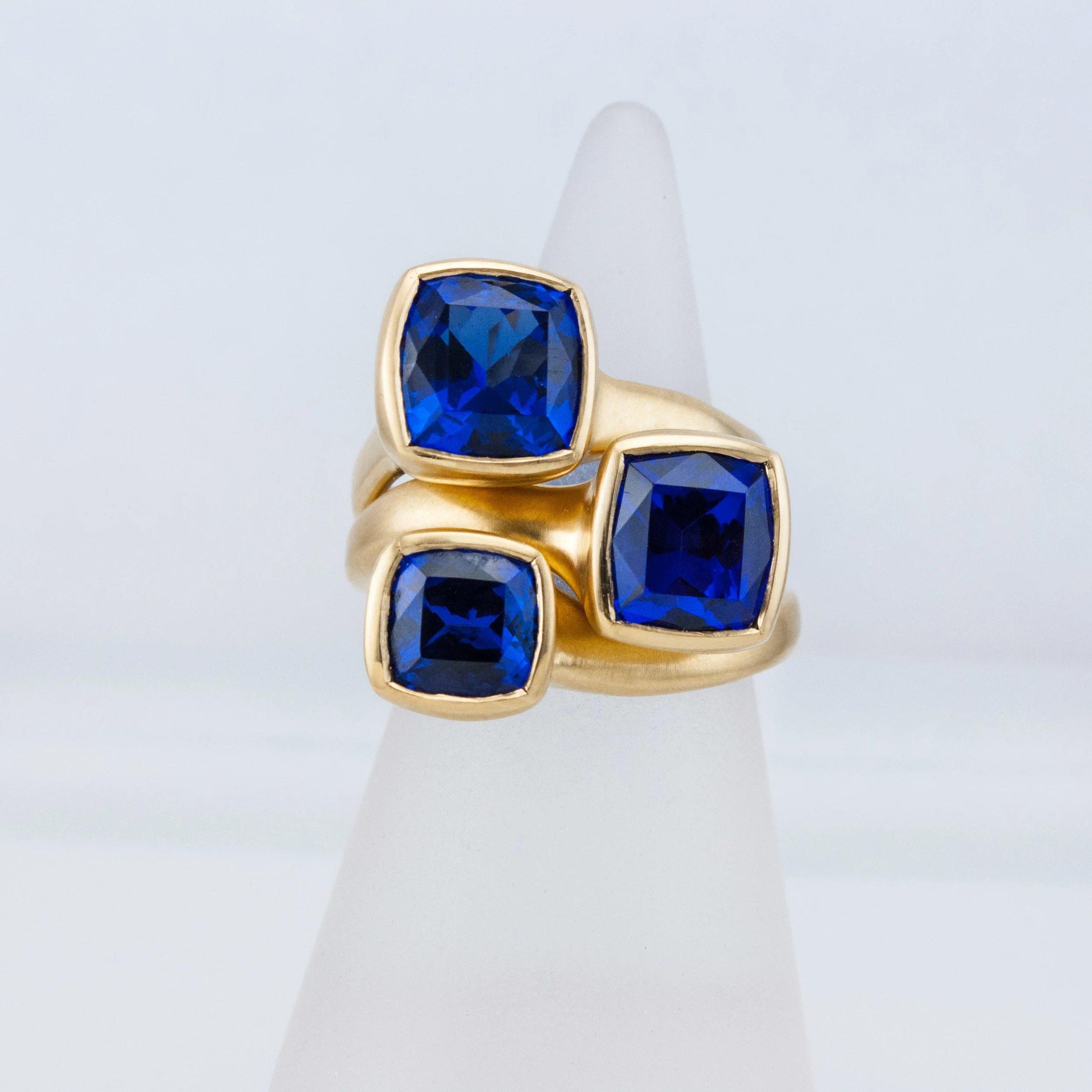 Stacking Trio of Tanzanite Rings