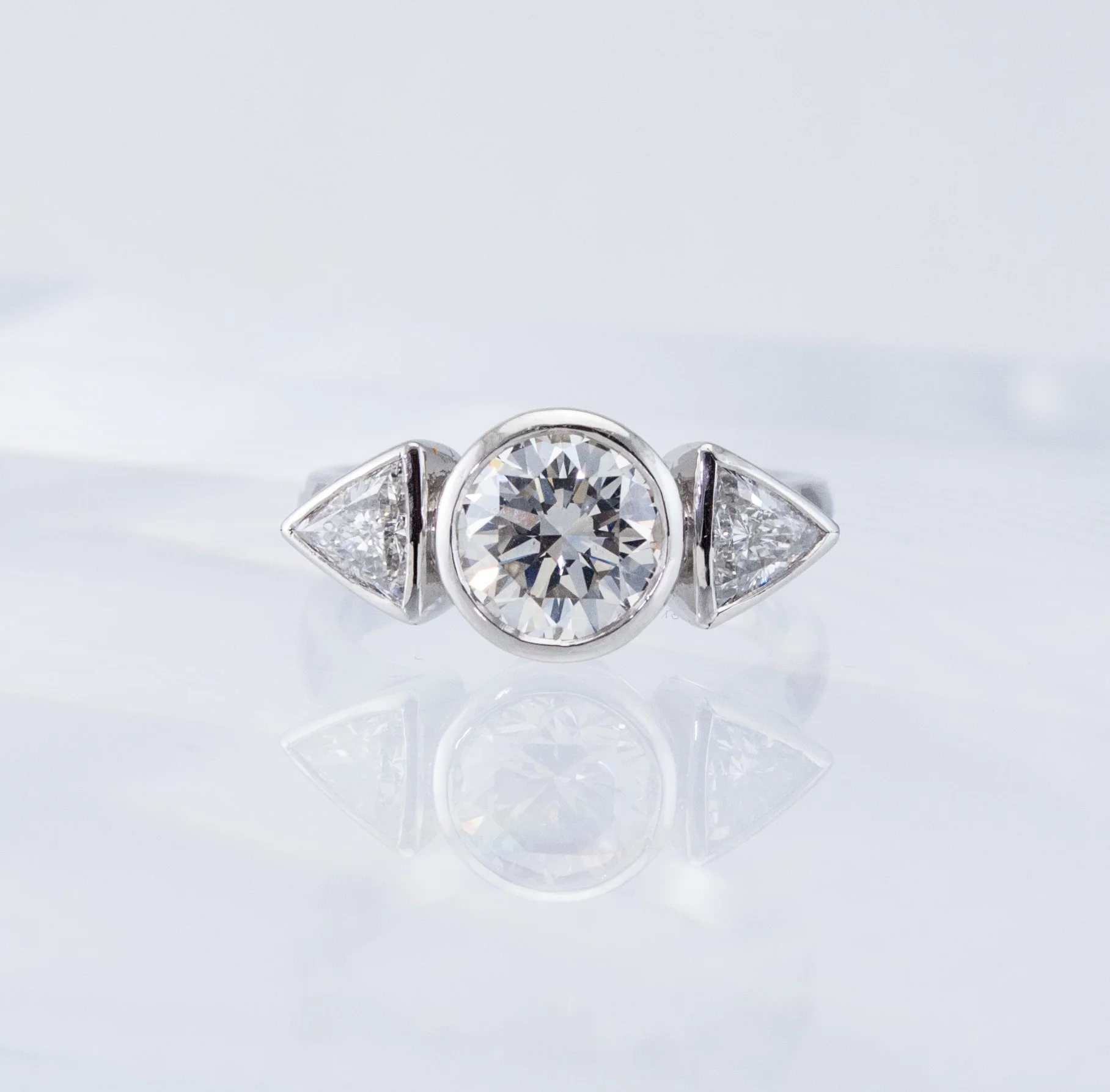 Custom Three Diamond Ring