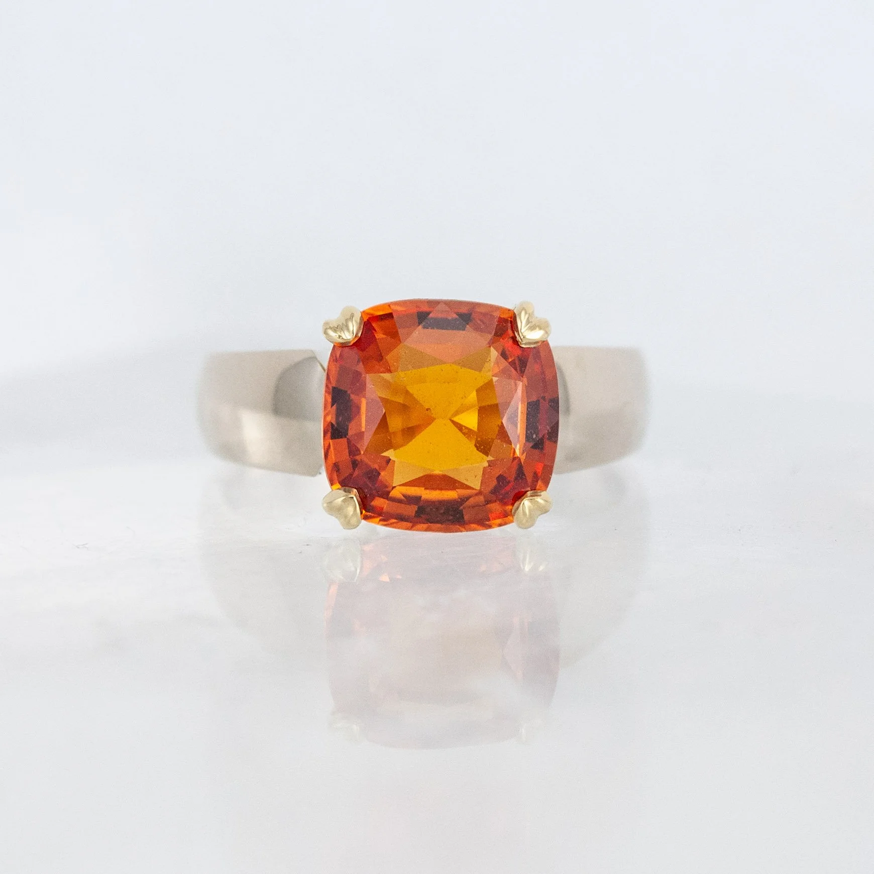 Custom Orange Sapphire Ring