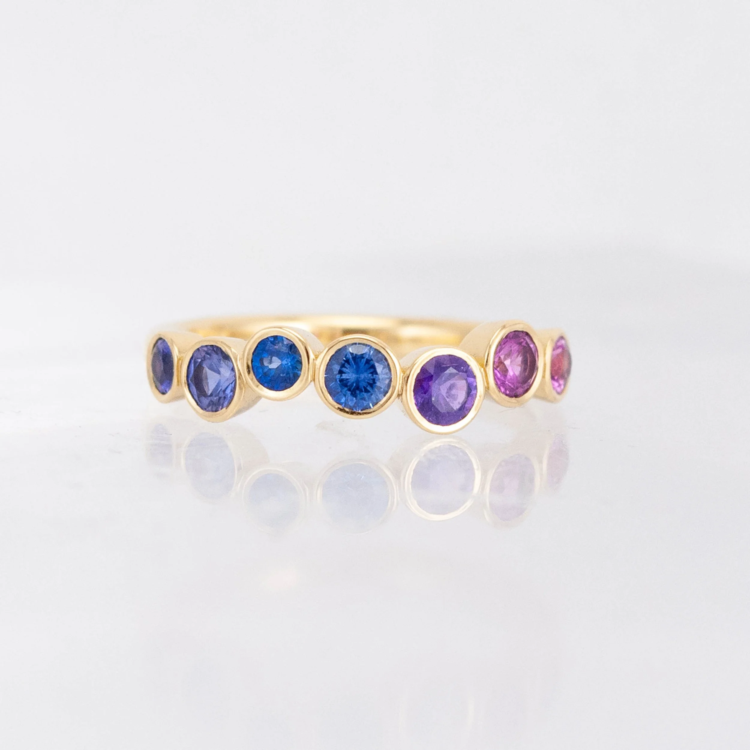 Custom Ombre 7-Stone Ring
