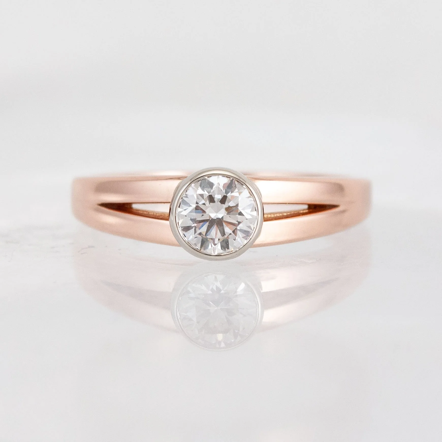 Custom Split-Shank Diamond Solitaire