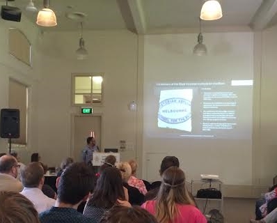 Barry giving his talk at the 2015 Victorian Archaeological Colloquium 