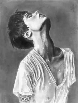 The Girl With The Flower Tattoo

Graphite & Charcoal
24 x 17 in. - Framed: 33 × 27 in.
Framed Original $2,800
Fine Art Prints Available