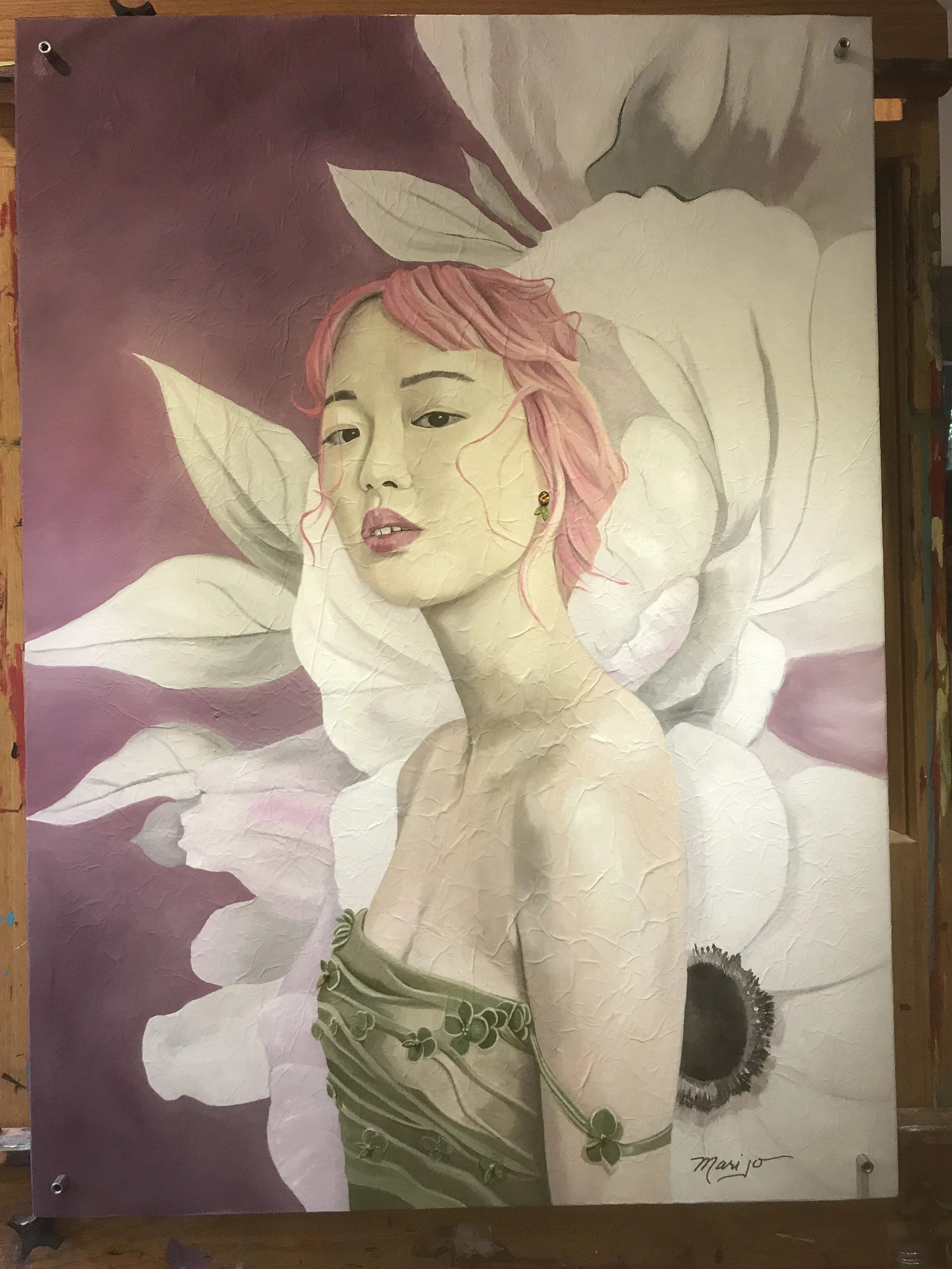 Femininity is Magical

Oil with Mixed Media on Wallpapered B
Framed with Plexiglass: 46 × 34 in.
Framed $3,200
Fine Art Prints Available