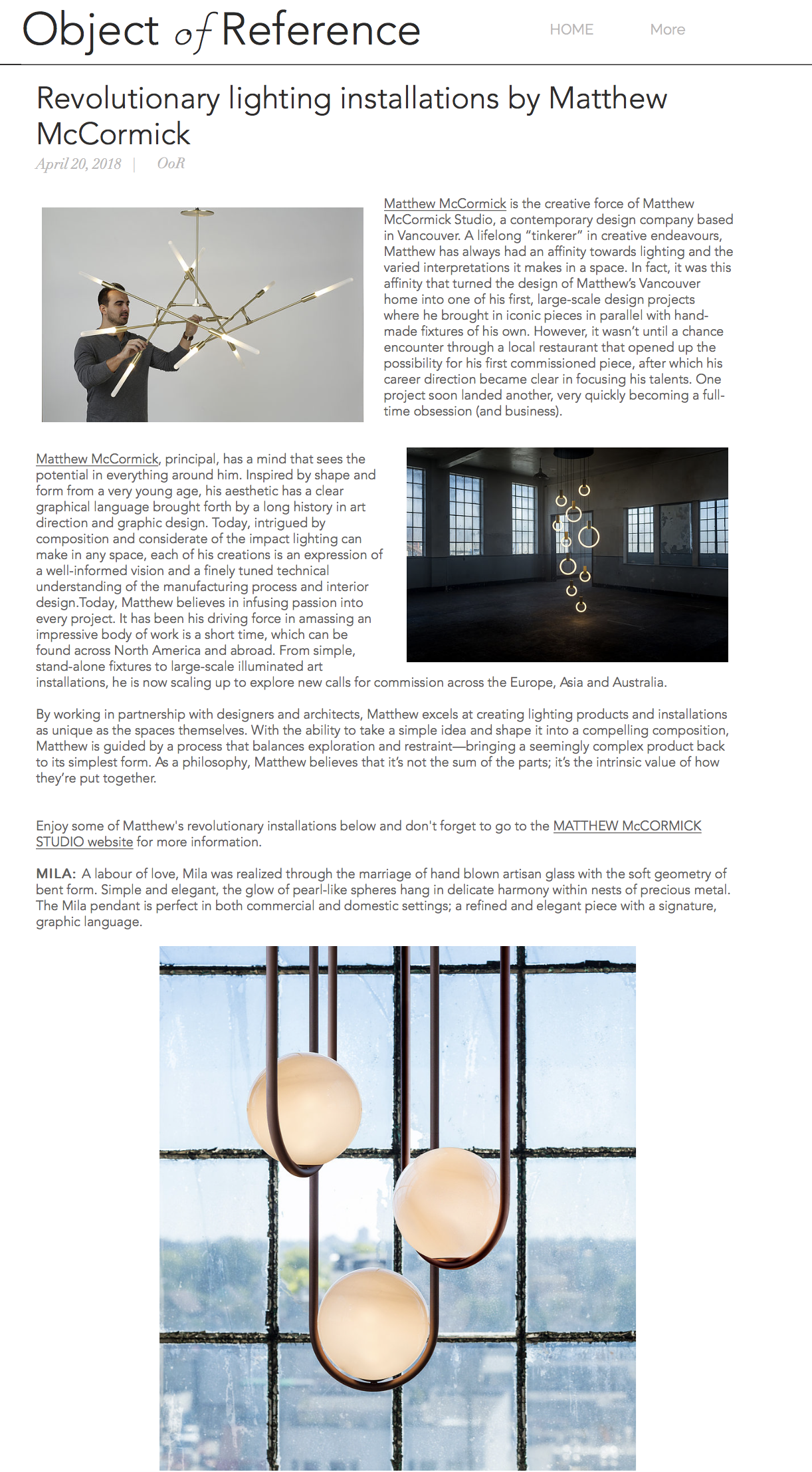 Object of Reference April 2018