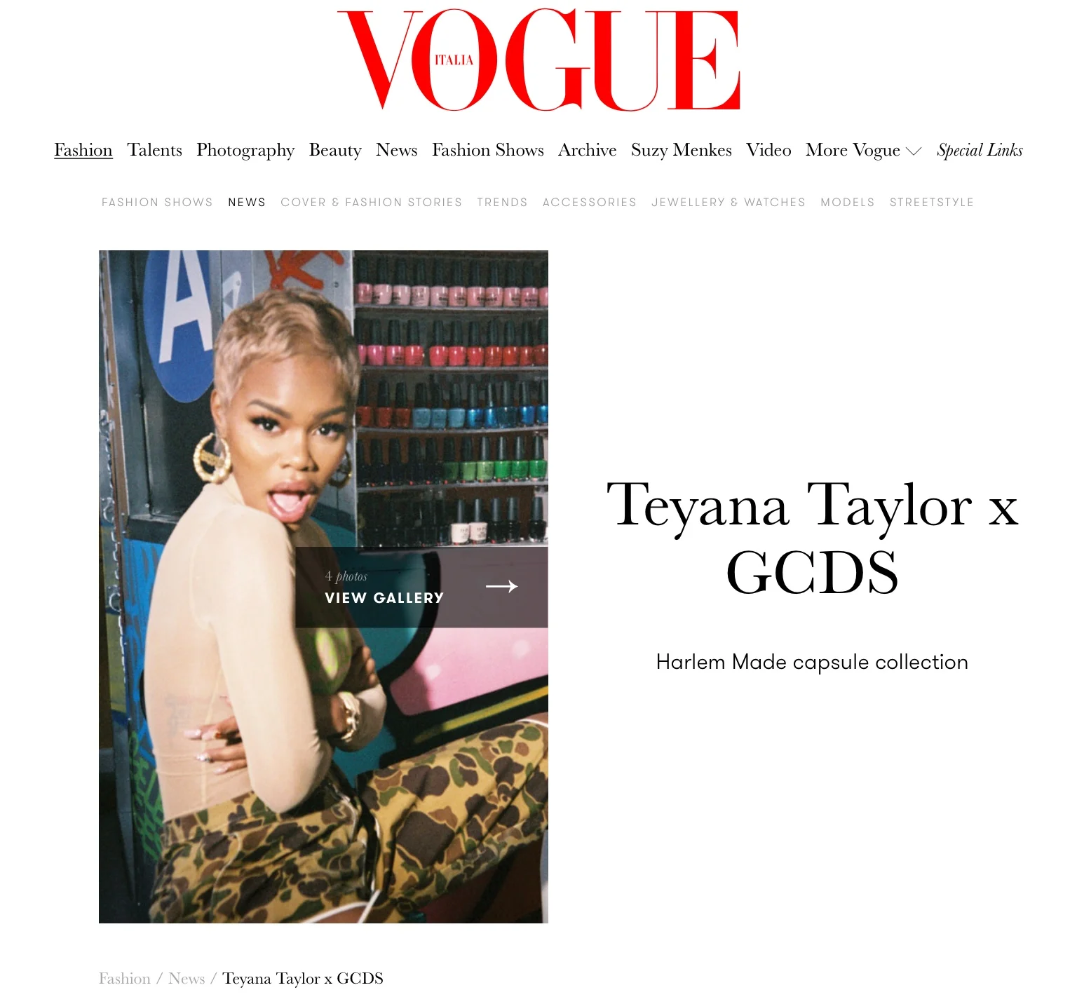 Teyana Taylor x GCDS Campaign